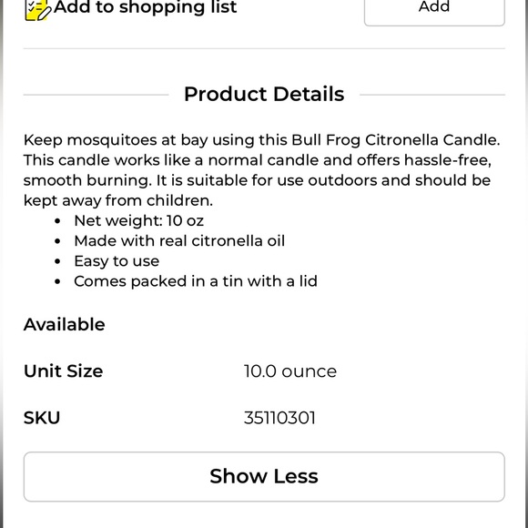 2!Bullfrog Citronella Candles - Picture 8 of 9